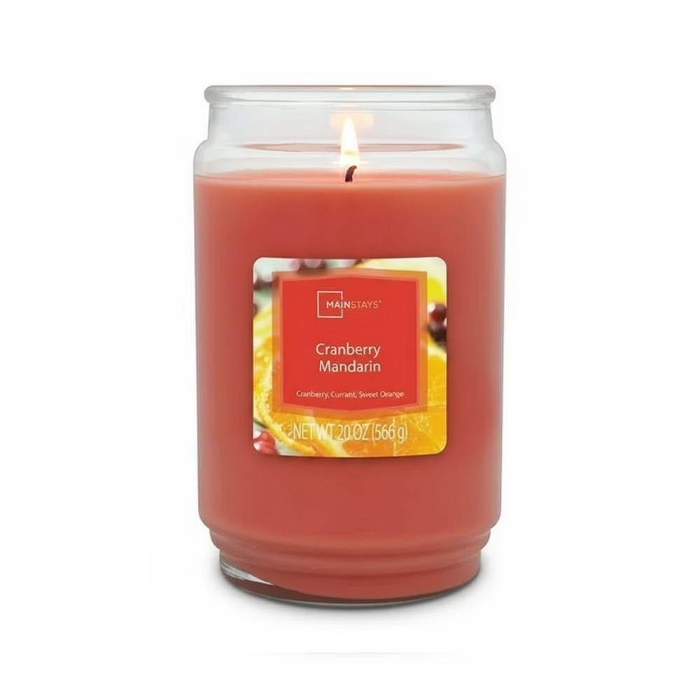 Home Fragrance Scented Candle - Cranberry Mandarijn Geurende Kaars Glazen Pot