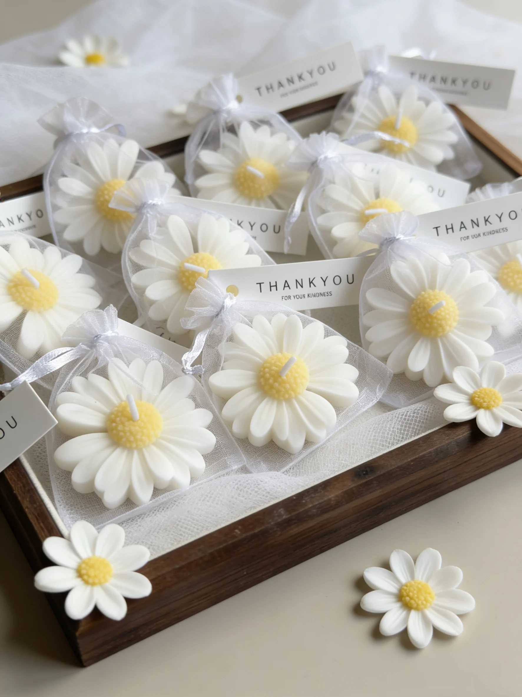 Home Fragrance Scented Candle - yes1pc/5pcs/10pcs Daisy Shaped Candles Set -