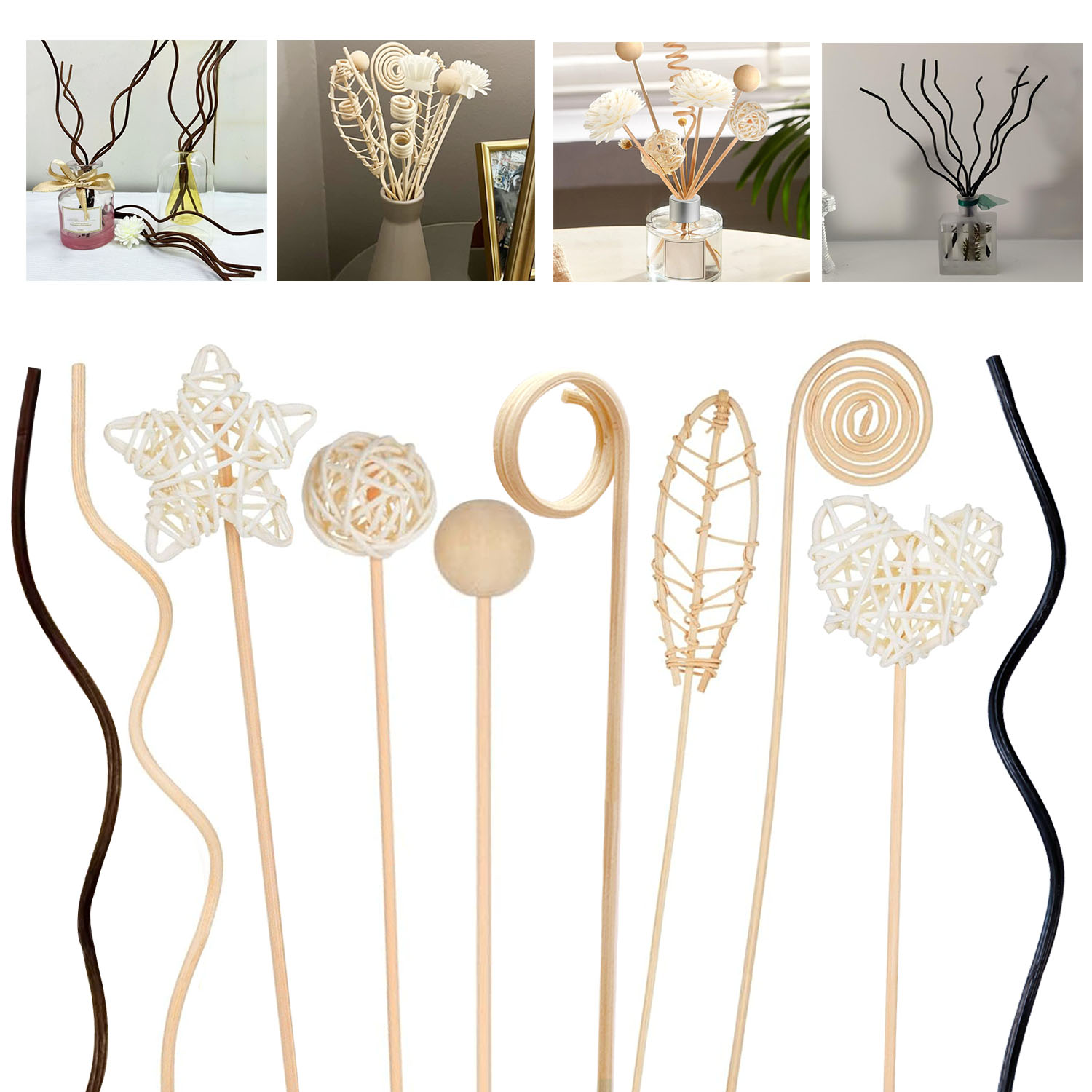 5/15 Stuks Lange Golvende Rota - Home Fragrance Reed Diffuser Refill recensie en prijs