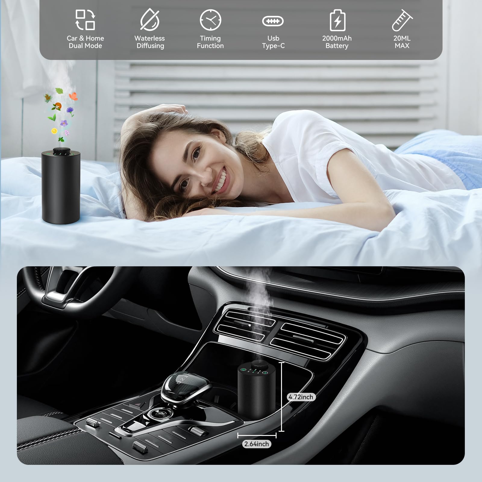 Waterloze etherische olieversp - Home Fragrance Device recensie en prijs